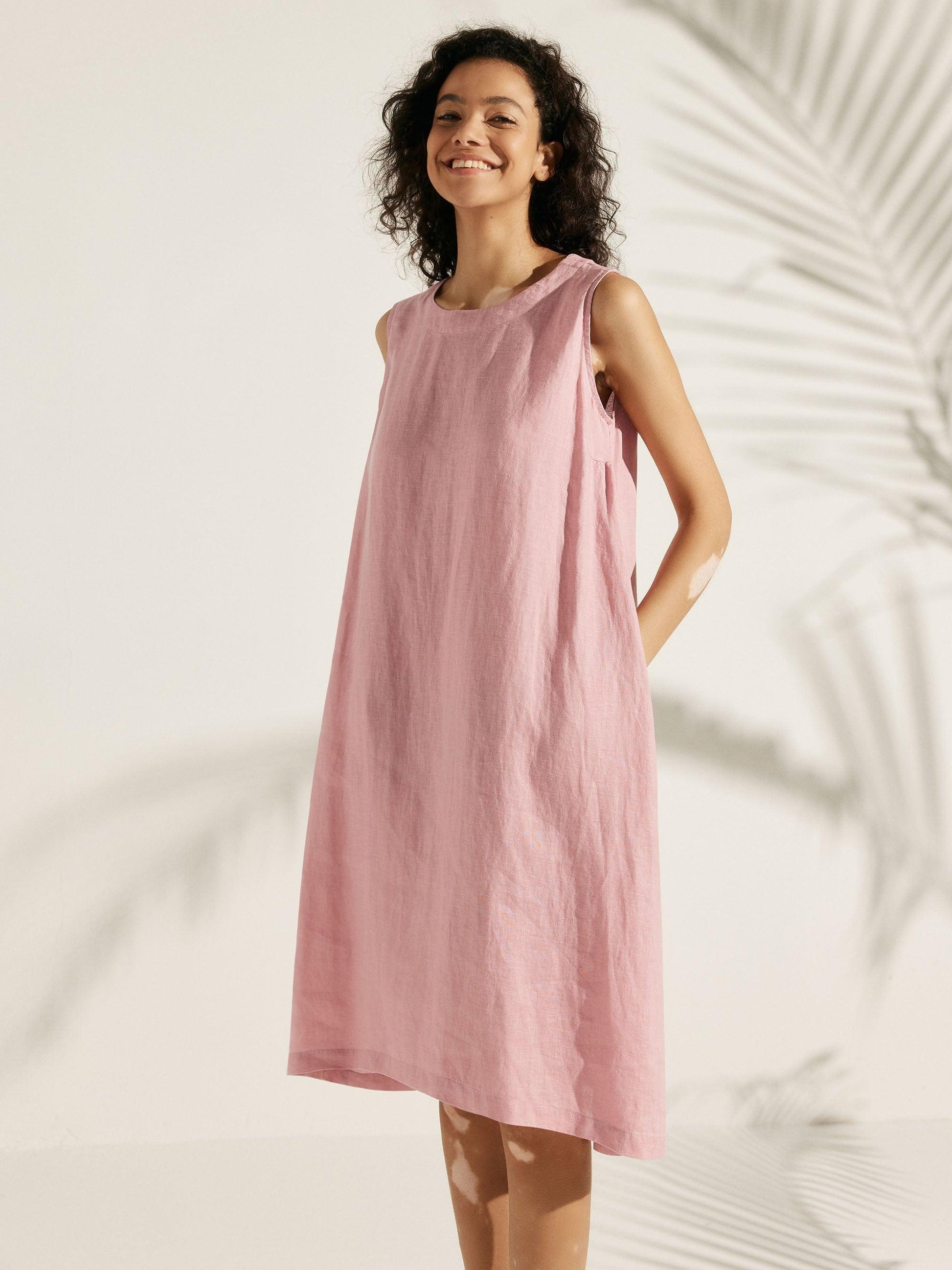 100% Linen Sleeveless Dress SIENNA LINTICO