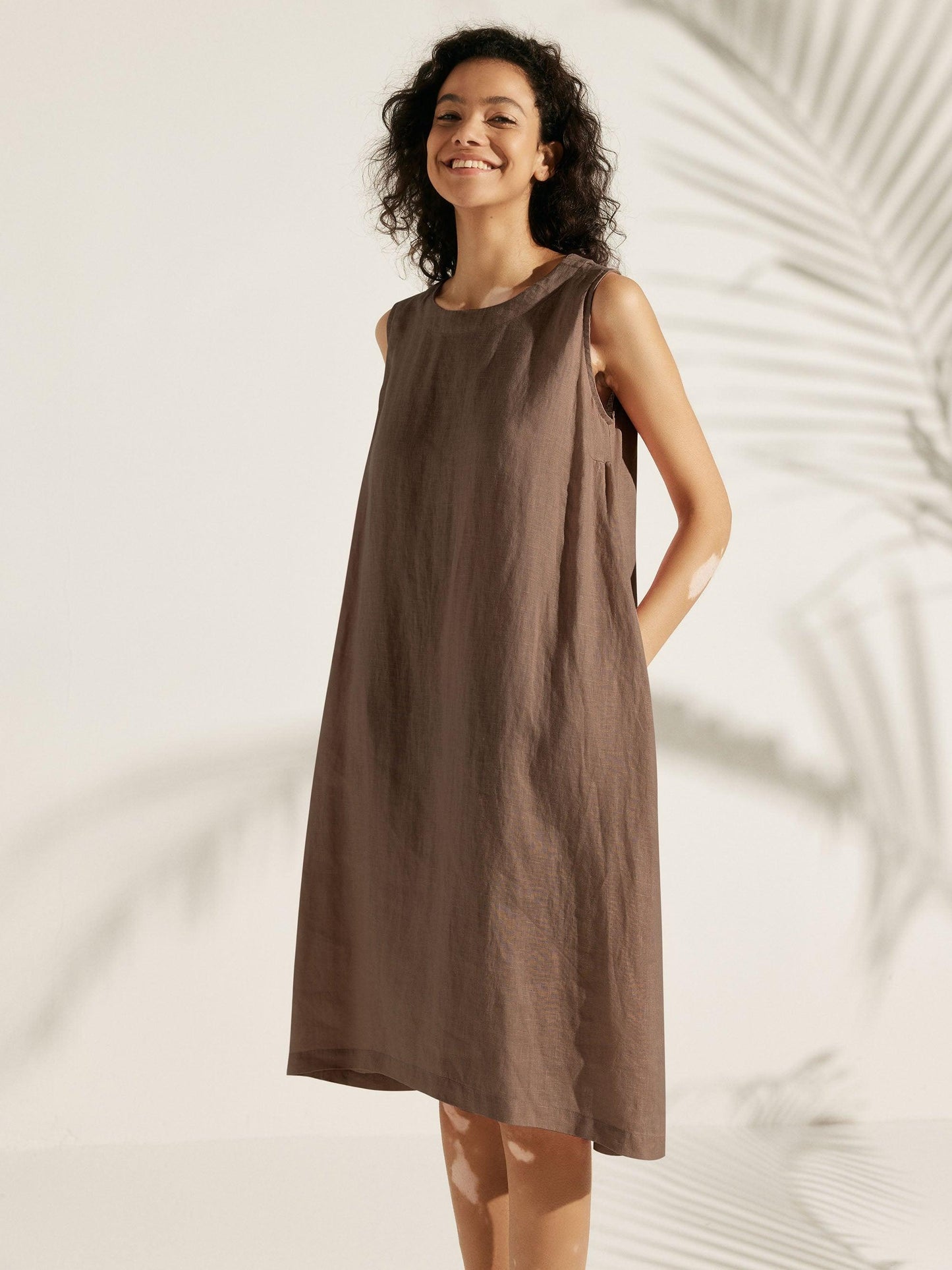 100% Linen Sleeveless Dress SIENNA LINTICO