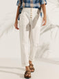 Linen Simple Button Fly Trousers HEIDI LINTICO