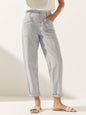 Linen Simple Button Fly Trousers HEIDI LINTICO