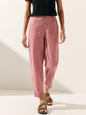 Linen Simple Button Fly Trousers HEIDI LINTICO