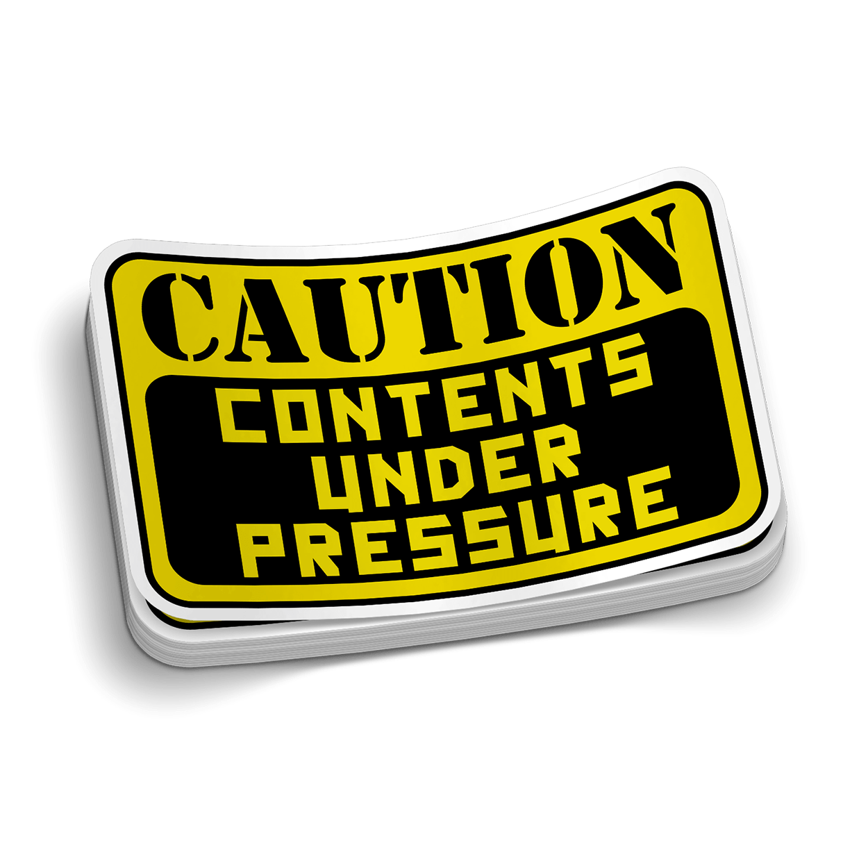 Contents Under Pressure Hard Hat Decal Armed American Supply