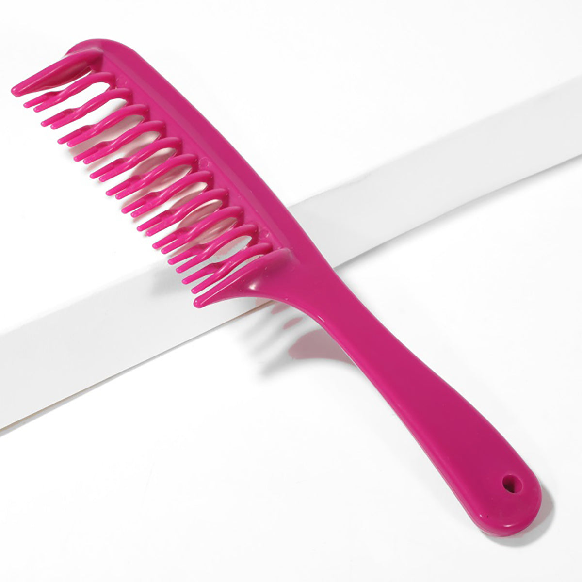 1pc Double Row Wide Tooth Detangler Hair Comb Shampoo Comb With Handle For Long Curly Wet Or Dry Hair NovaCart