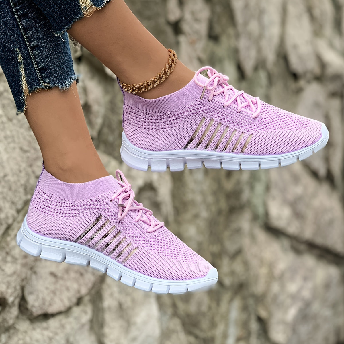 Flying Weave Casual Sneakers, Women Shoes NovaCart