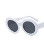 Striped Zebra Oval Sunglasses New Net Red Street Shot Personality Female Hip Hop Sunglasses Trend