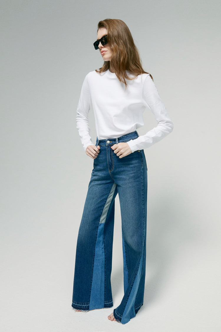 Shadow Split Wideleg Jeans HJ056 Hey Joanie