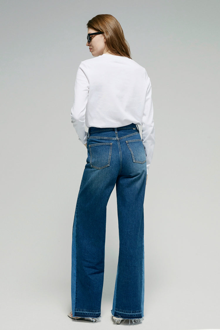 Shadow Split Wideleg Jeans HJ056 Hey Joanie