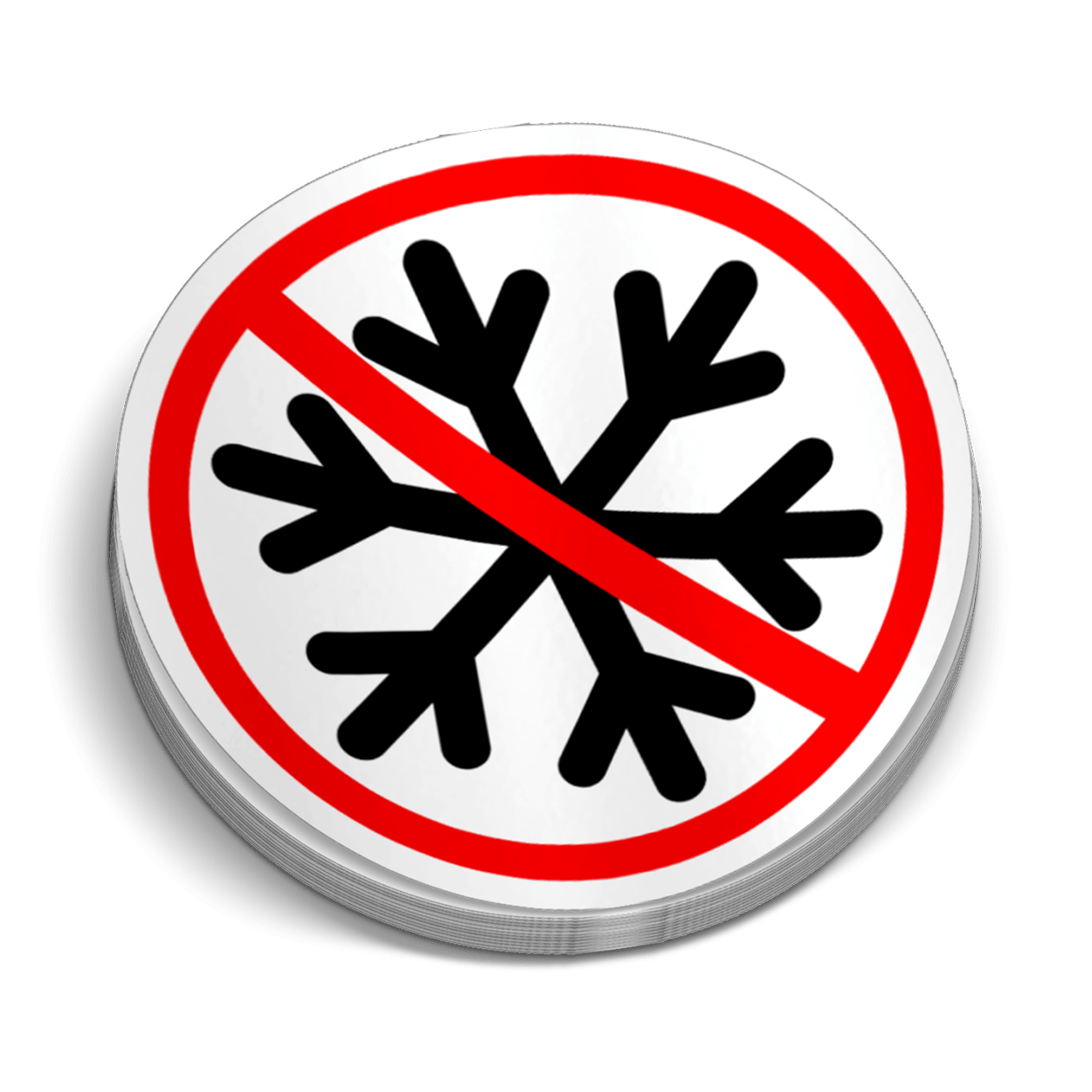 No Snowflakes Hard Hat Decal Armed American Supply