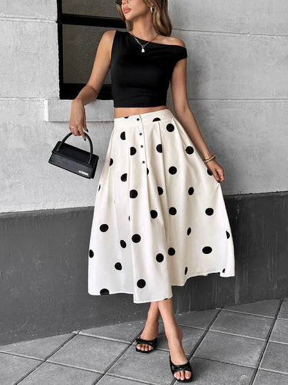 Polka Dot Skirt See size chart under “more details” The Fashion Celestial