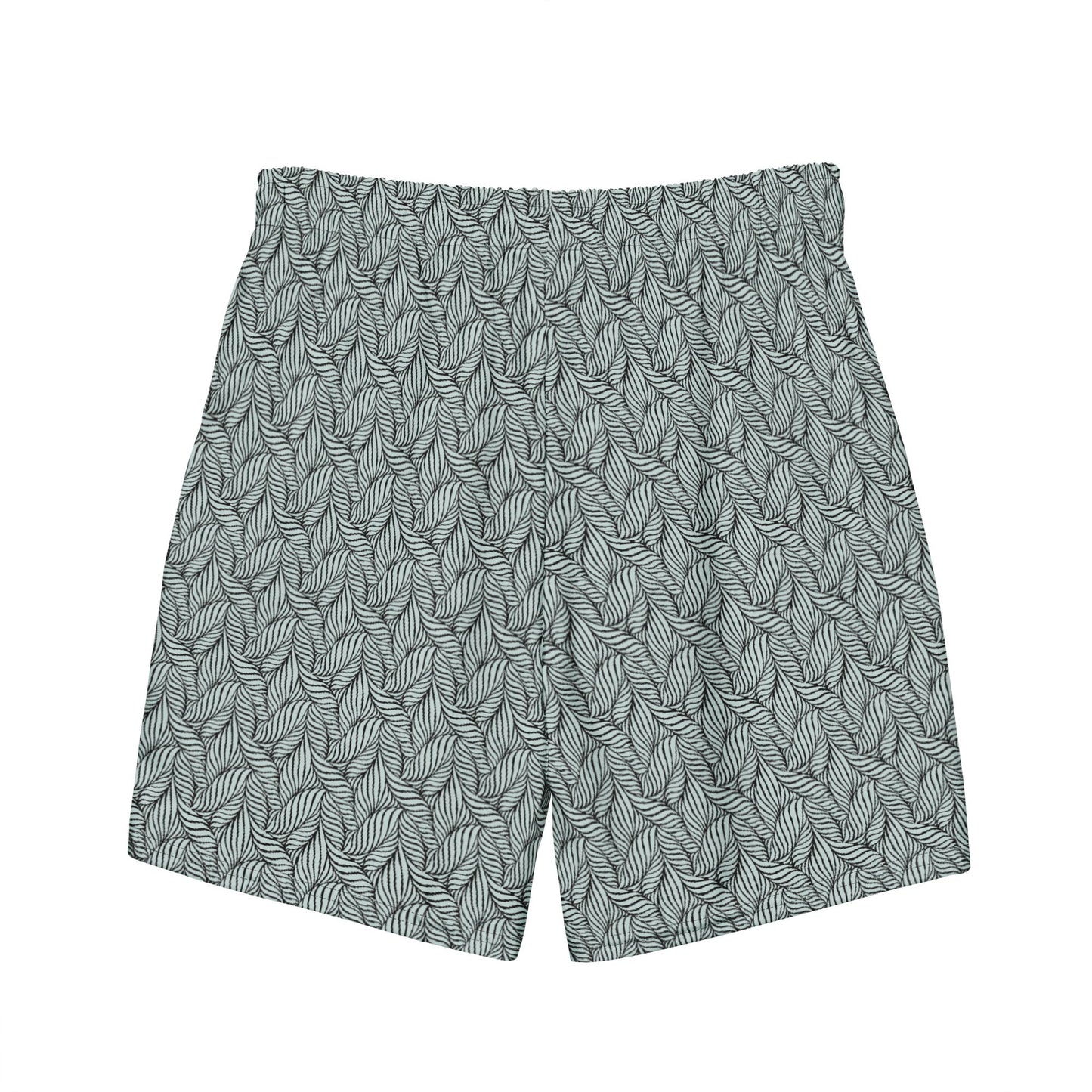 Men's Eco Grey Palm Swim Trunks New Era Fashion LLc