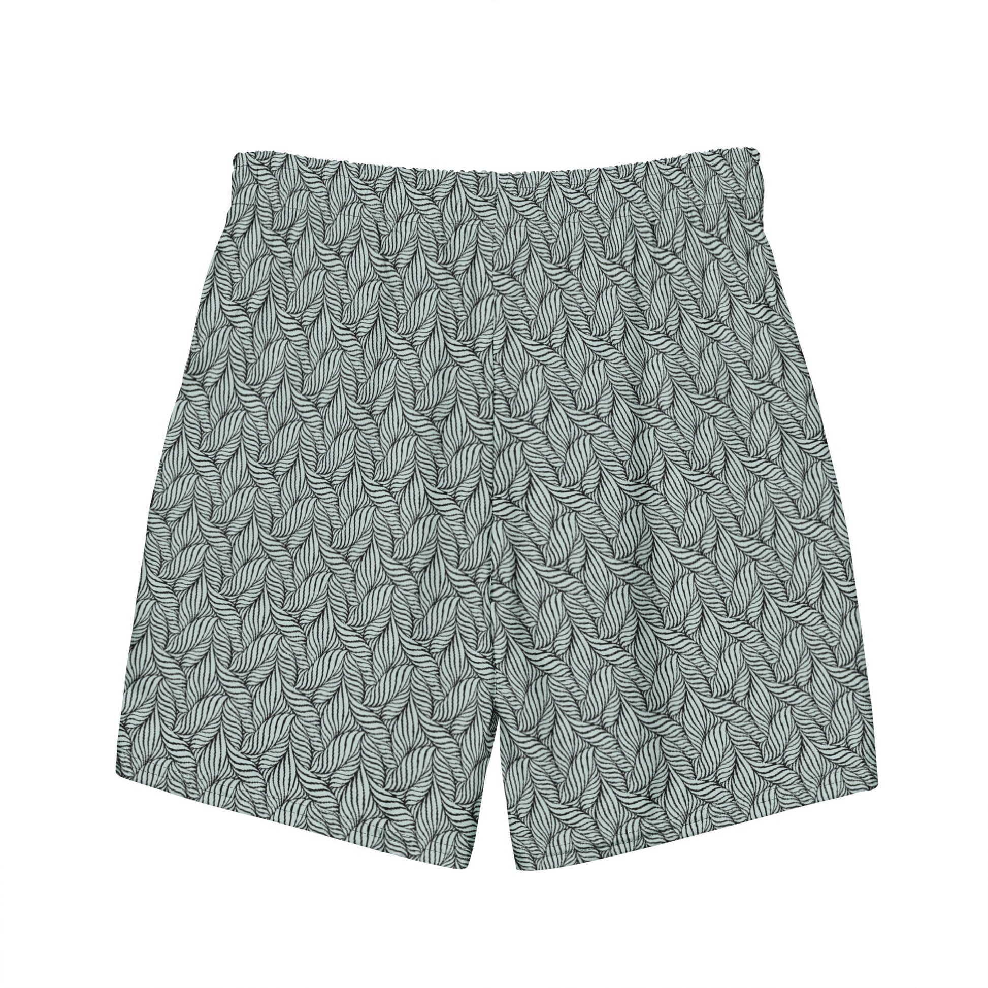 Men's Eco Grey Palm Swim Trunks New Era Fashion LLc