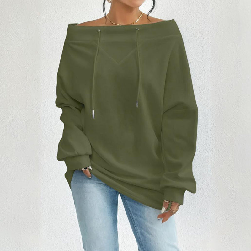 Plus Size Off Shoulder Pullover FitiqueFit