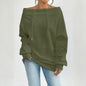 Plus Size Off Shoulder Pullover FitiqueFit