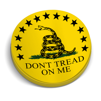 Don't tread On Me Hard Hat Decal Armed American Supply