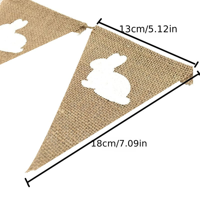 Rabbit Holiday Party Decoration Pull Flag Pennant 7pcs NovaCart