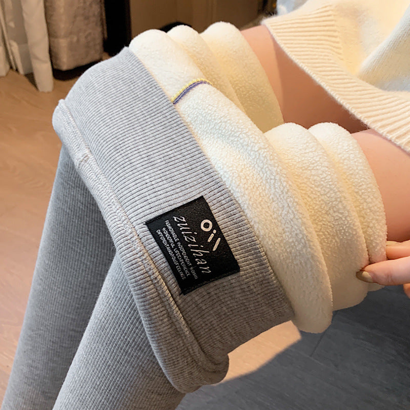 Women’s Lambswool Fleece-Lined High-Waist Winter Leggings FitiqueFit