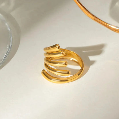 Lines of Light Ring Ivory Embers