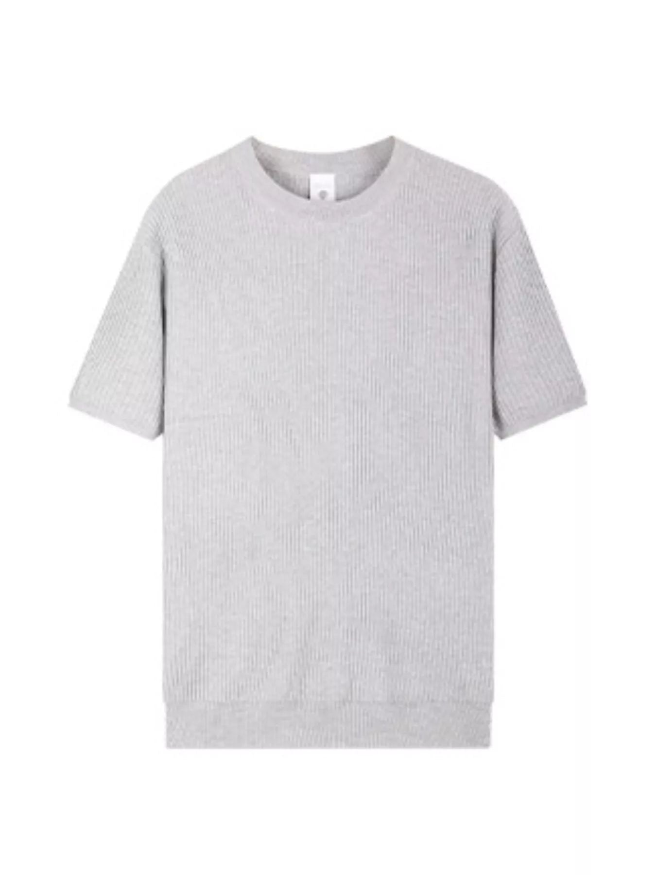 Men's Plus Size Ribbed Knit Relaxed Fit T-Shirt New Era Fashion LLc