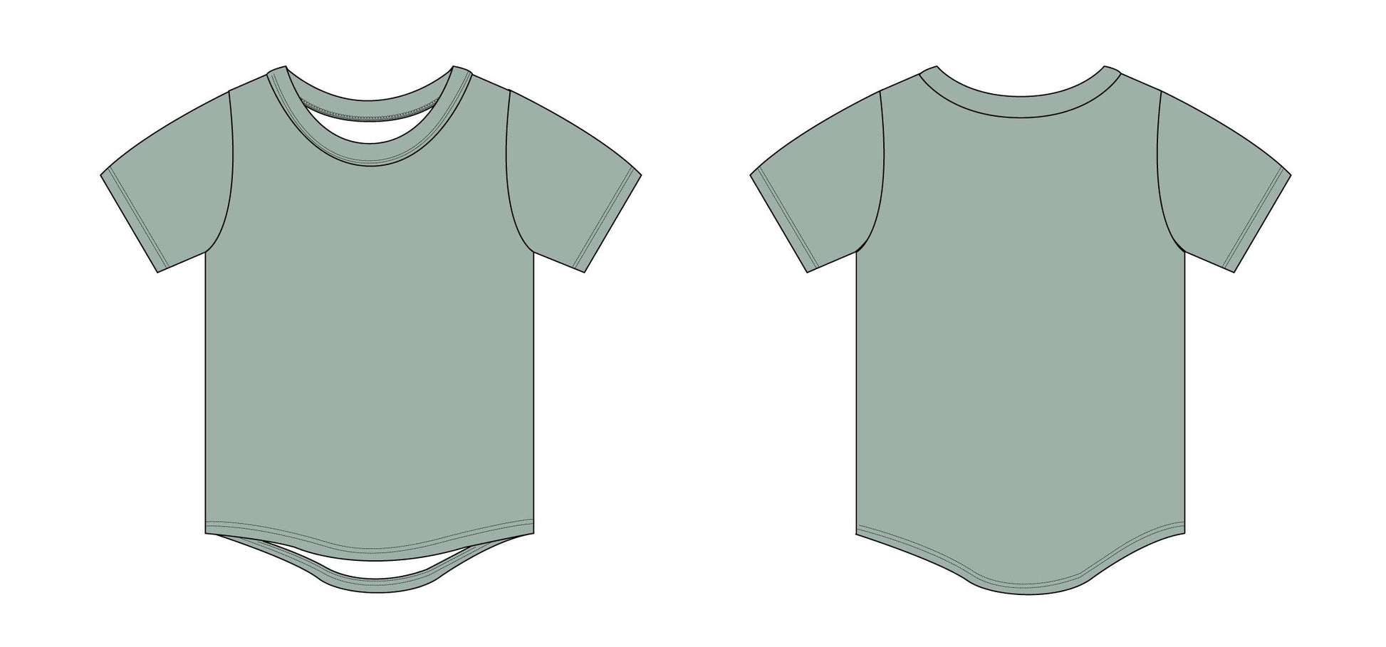 Sea Foam - Bamboo Tee Blush Lotus