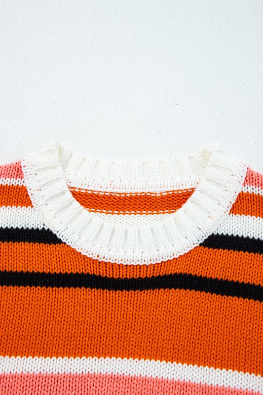 Stripe Drop Shoulder Cropped Pullover Sweater Shop Style & More | Fresh Looks, Everyday Deals & Free Shipping