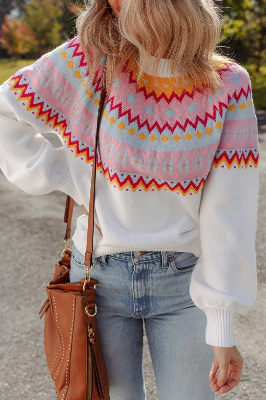 Avery Print Drop Shoulder Sweater Shop Style & More | Fresh Looks, Everyday Deals & Free Shipping