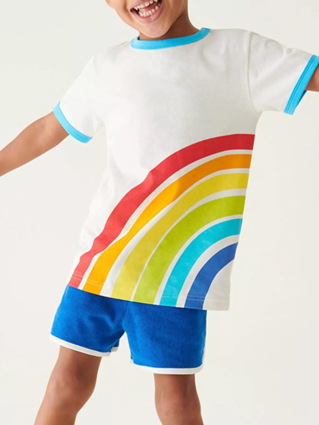 Children's Rainbow Graphic Crew Neck T-Shirt New Era Fashion LLc