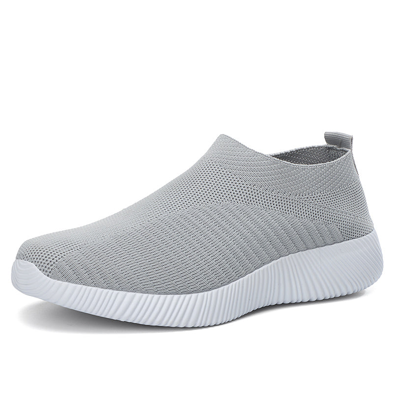 Women'S Lightweight Slip-On Sneakers, Solid Color Fabric Upper, Round Toe, MD Sole, Low Top, All-Season Casual Shoes for Running, Fitness, Dance, Walking, Travel NovaCart