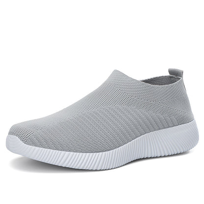 Women'S Lightweight Slip-On Sneakers, Solid Color Fabric Upper, Round Toe, MD Sole, Low Top, All-Season Casual Shoes for Running, Fitness, Dance, Walking, Travel NovaCart