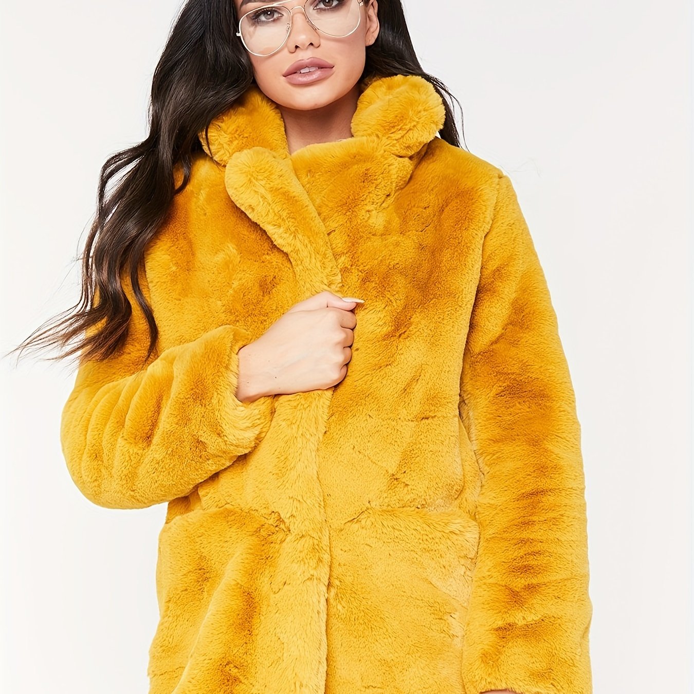 Winter Warm Plush Loose Coat, Casual Long Sleeve Fashion Teddy Outerwear, Women's Clothing NovaCart