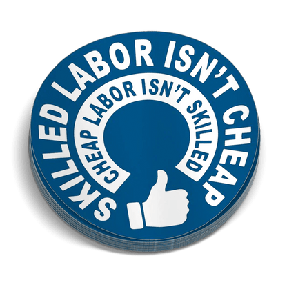 Skilled Labor Hard Hat Decal Armed American Supply