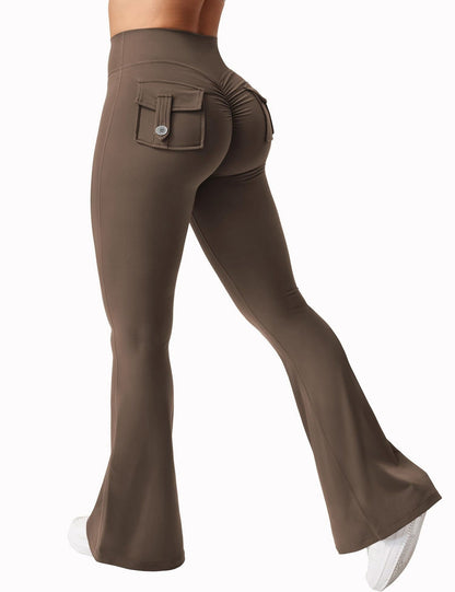 🖤 Women's High-Waisted Cargo Pocket Workout Leggings FitiqueFit