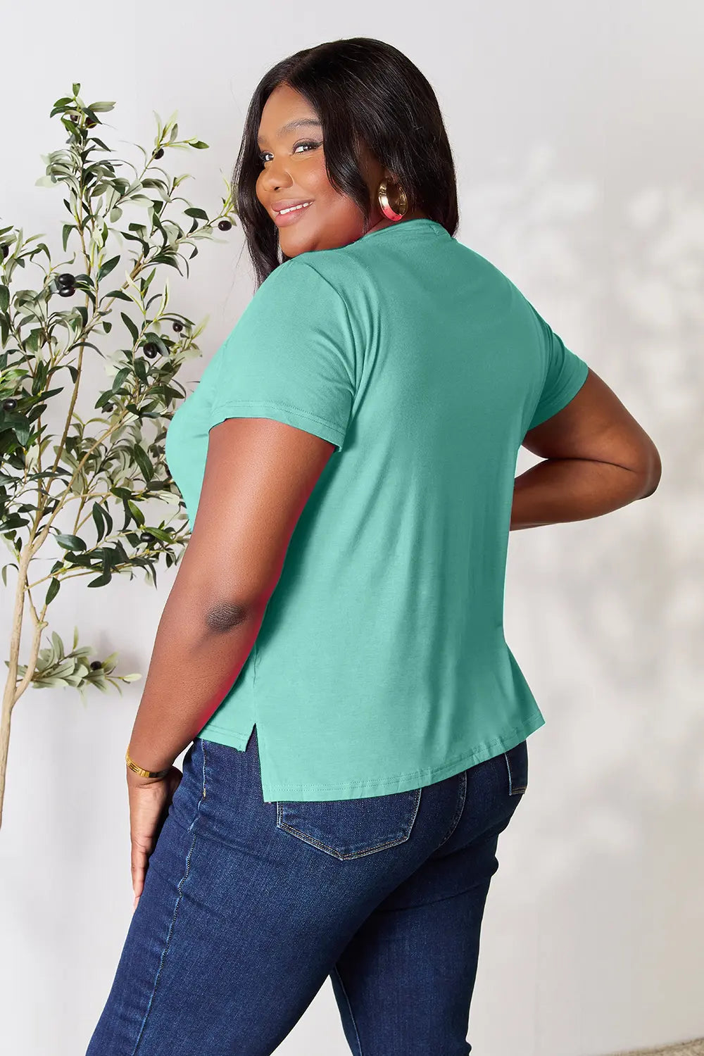 Basic Bae Full Size Round Neck Short Sleeve T-Shirt West2East Surf