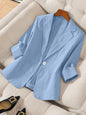 Women's Three-Quarter Sleeve Single-Button Casual Blazer FitiqueFit