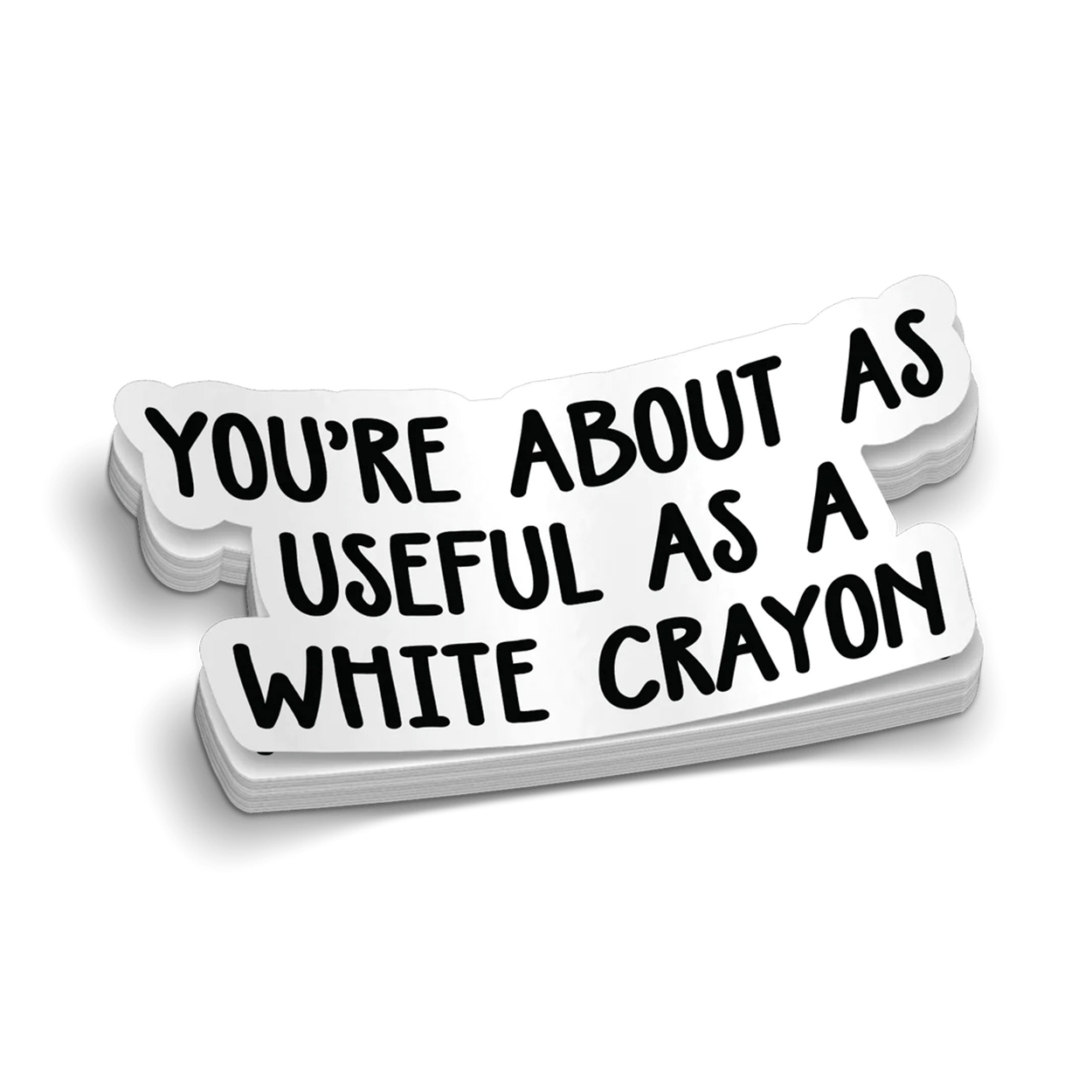 White Crayon Hard Hat Decal Armed American Supply