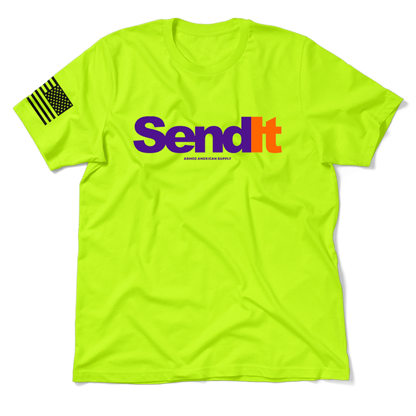 Send It - Safety Yellow T-Shirt Armed American Supply