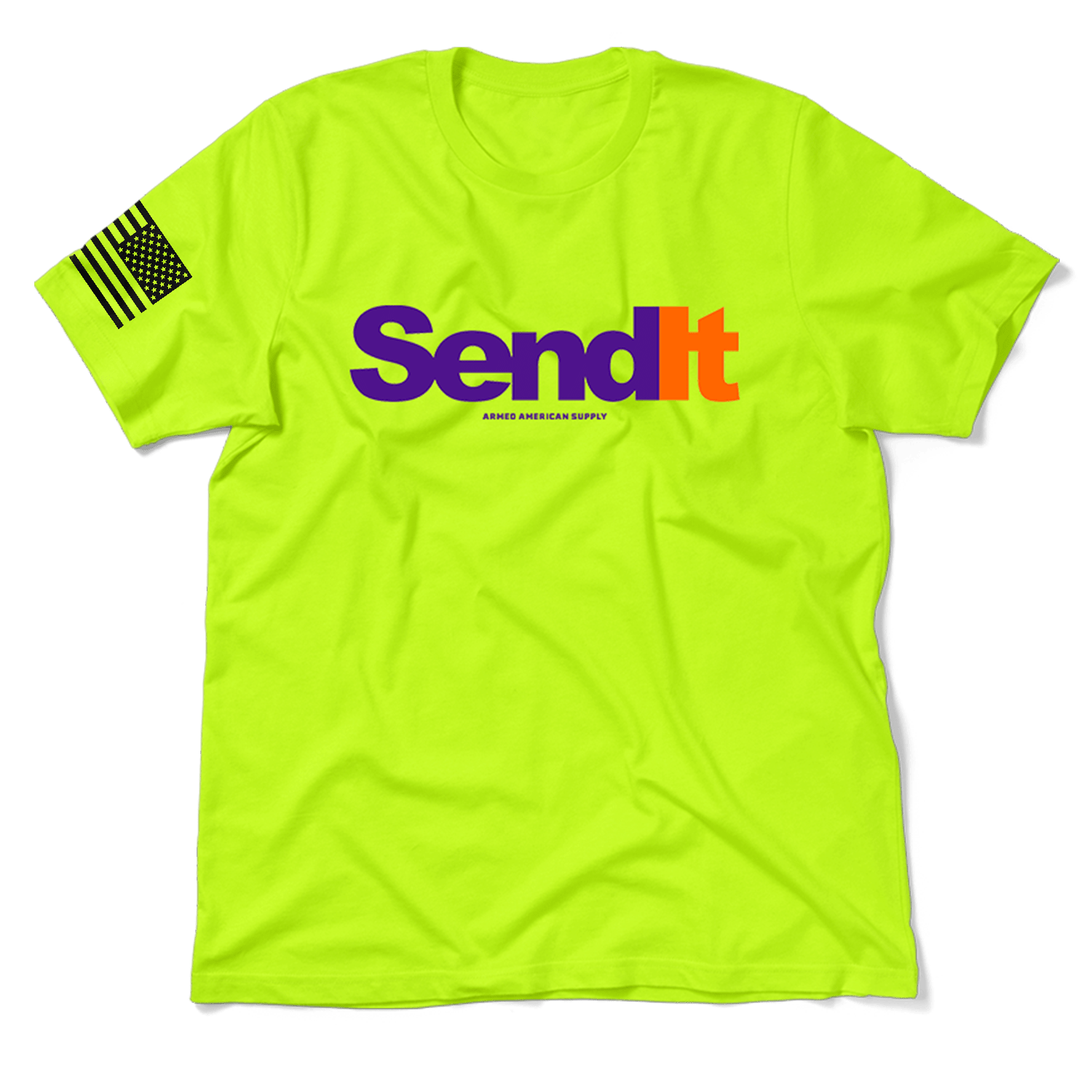 Send It - Safety Yellow T-Shirt Armed American Supply