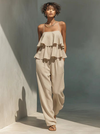 Women's Sleeveless Camisole Top & Casual Pants Set FitiqueFit