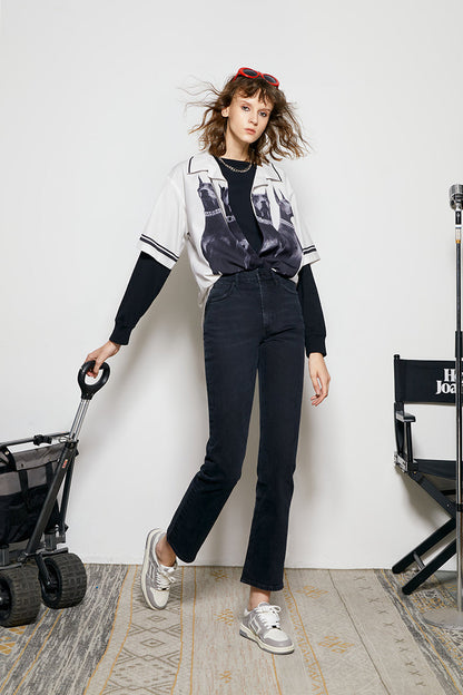 Activity Grrrl High Rise Kick Crop Jeans HJ017 Hey Joanie