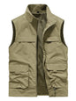 Men's Plus Size Multi-Pocket Zip Up Vest New Era Fashion LLc