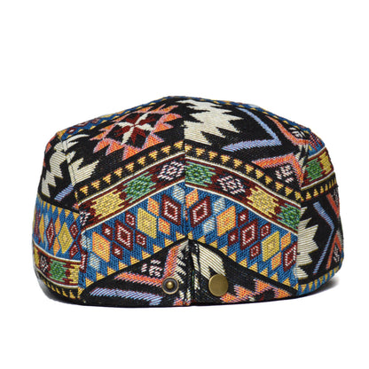Women’s Retro Beret Hat – Chic British Style Ethnic Beret FitiqueFit
