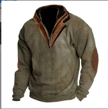 Warm And Loose Outdoor Breathable Stand Collar Men's Sweater Grayceful LLC