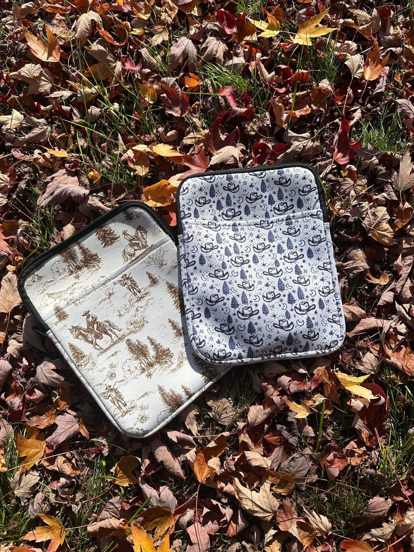 Golden Cowboy Print iPad Sleeve – Western Ranch Design Laptop or book sleeve! BashDesignsCo