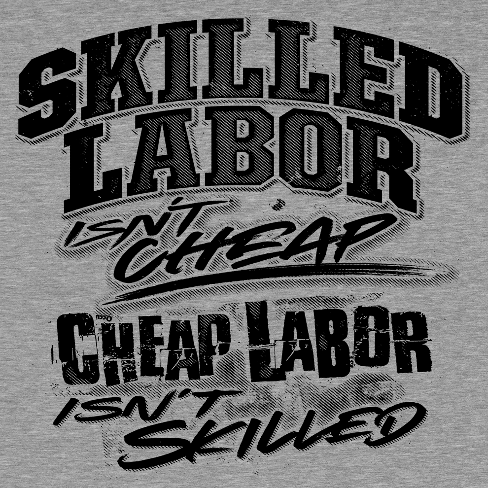 Skilled Labor - Safety Yellow T-Shirt Armed American Supply