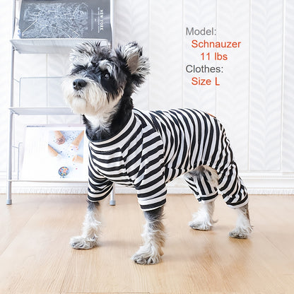 Striped Onesie Pajamas for Pet Dogs NovaCart