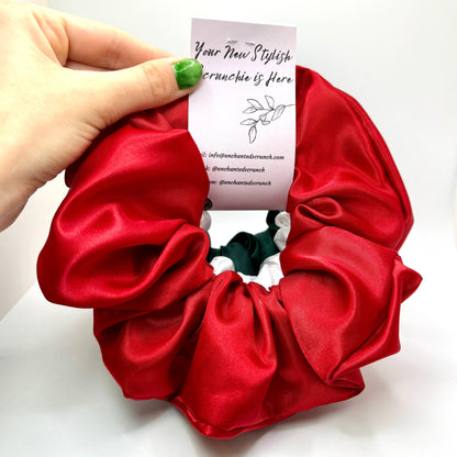 Christmas Silk Scrunchie Trio Enchanted Scrunch