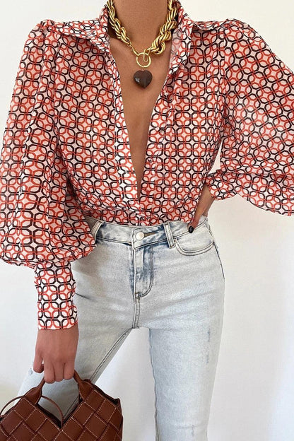 Long Sleeved Single Breasted Casual Top | Colorful Cowgirl Fashion for Every Day Country in My Heart