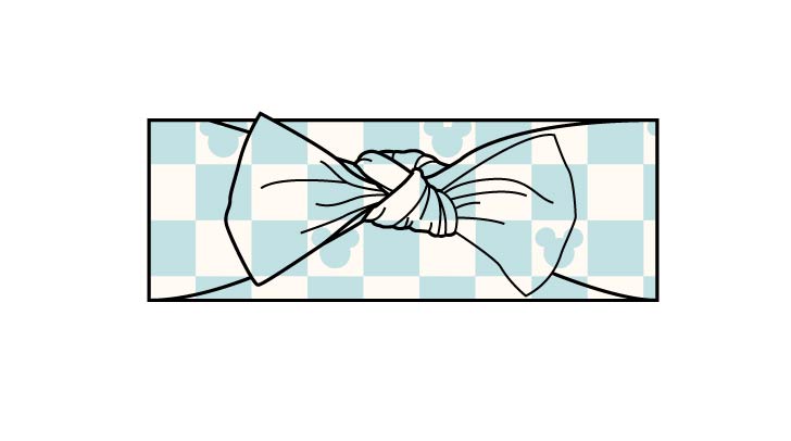 Beach Blue Mouse Checker - Headband Blush Lotus