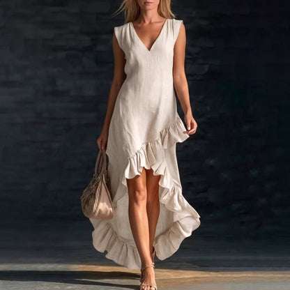 Cotton Long Sleeveless Casual Dress for Women FitiqueFit