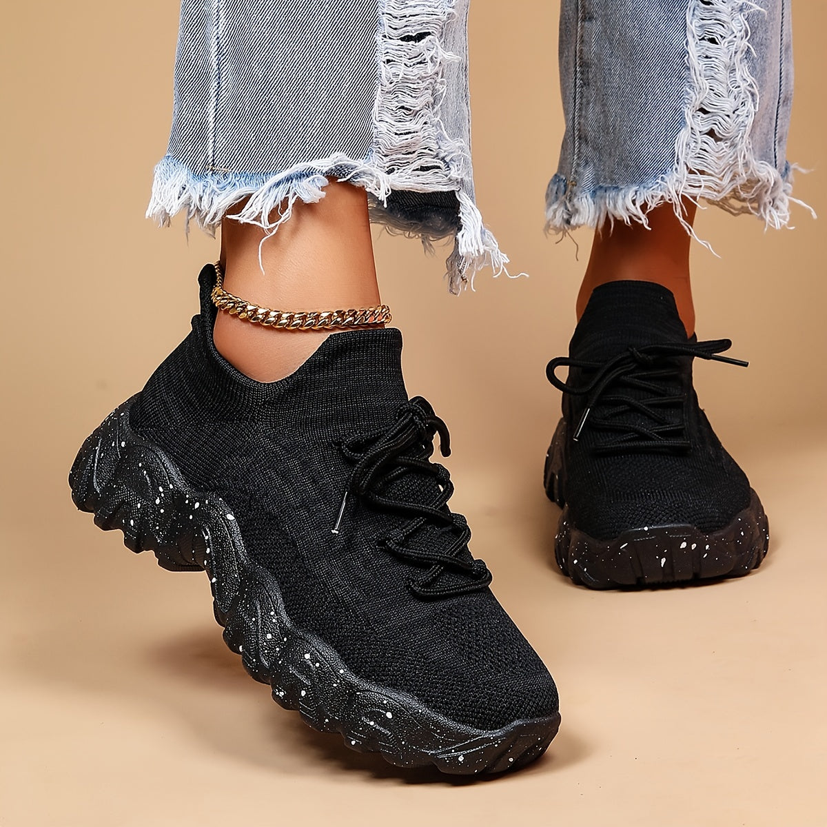 Women'S Plus Size Casual Sports Shoes | Lightweight Breathable Running Shoes, Fashionable Slip-On Style, Low Top, Round Toe, Fabric Upper and Insole, Rubber Sole NovaCart
