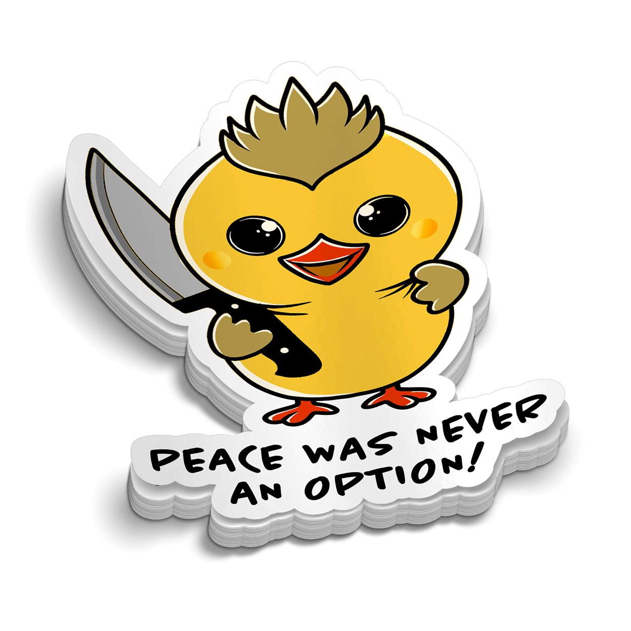 Peace Was Never An Option Hard Hat Decal Armed American Supply